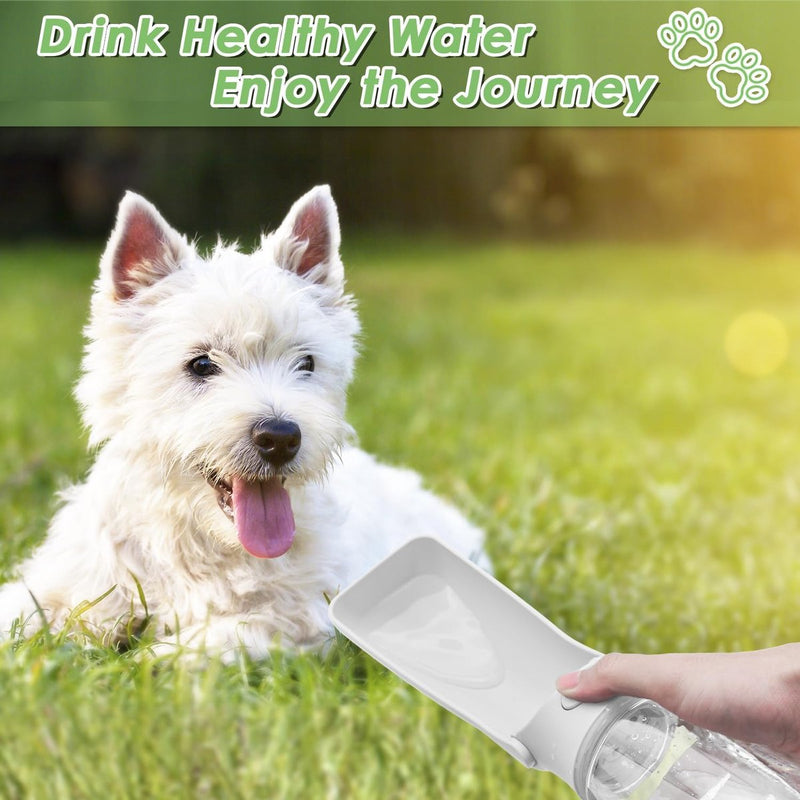 Waterfles voor honden, 550 ml, opvouwbare hondendrinkfles, draagbare drinkfles voor honden voor onderweg, waterbak voor huisdieren, lekvrij, waterdispenser voor honden, wandelen, reizen en