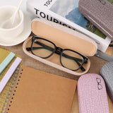 Brillenkoker Hard Shell 4-delige beschermhoes voor brillen Brillenopbergdoos Brillendoos Draagbare harde brillenkoker Geschikt voor de meeste brillen en zonnebrillen, geel