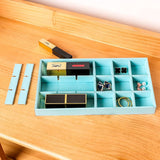 Sieraden Opberglade Sieraden Dienbladen Sieraden Organiseren Sieraden Organisatoren Laden voor Sieraden Lade Inzet Opbergorganisator Systeem Oorbellen Armband Ringen 4PCS (Blauw)