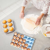 Set van 4 eierhouders voor koelkast, plastic eieropbergdoos, eiercontainer, stapelbaar, draagbare eieropbergdoos, geschikt voor keukenwerkbladen in de koelkast