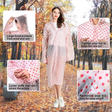 Set van 2 regenponcho's, regencape, transparant, herbruikbaar voor fietsen, wandelen, kamperen, vissen, concerten, stadions, festivals