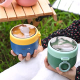 600 ml mueslibeker, yoghurtbeker, yoghurtbeker, lekvrije salade, to-go beker, papbeker, PP lunchbox, lunchpot to go & vouwlepel voor elk ontbijt, lunch, wit