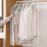 2 stuks afdekking kledingstandaard, 60 x 50 x 90 cm / 60 x 50 x 110 cm, doorschijnend anti-stof kledingbeschermhoezen, stofdicht, vocht, verlengde riem, ter bescherming van kledingopslag