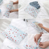 Kledingtassenset, 6 stuks kofferorganizer, reiskubussen, pakzakken voor vakantie en reizen - bloemen