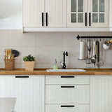 Meubelgrepen, 10 stuks, 96 mm, zwart, handgrepen voor keukenkasten, keukengrepen, moderne ladegrepen, kledingkast, kastgrepen, roestvrij staal, keuken, rechthoekig, handgrepen