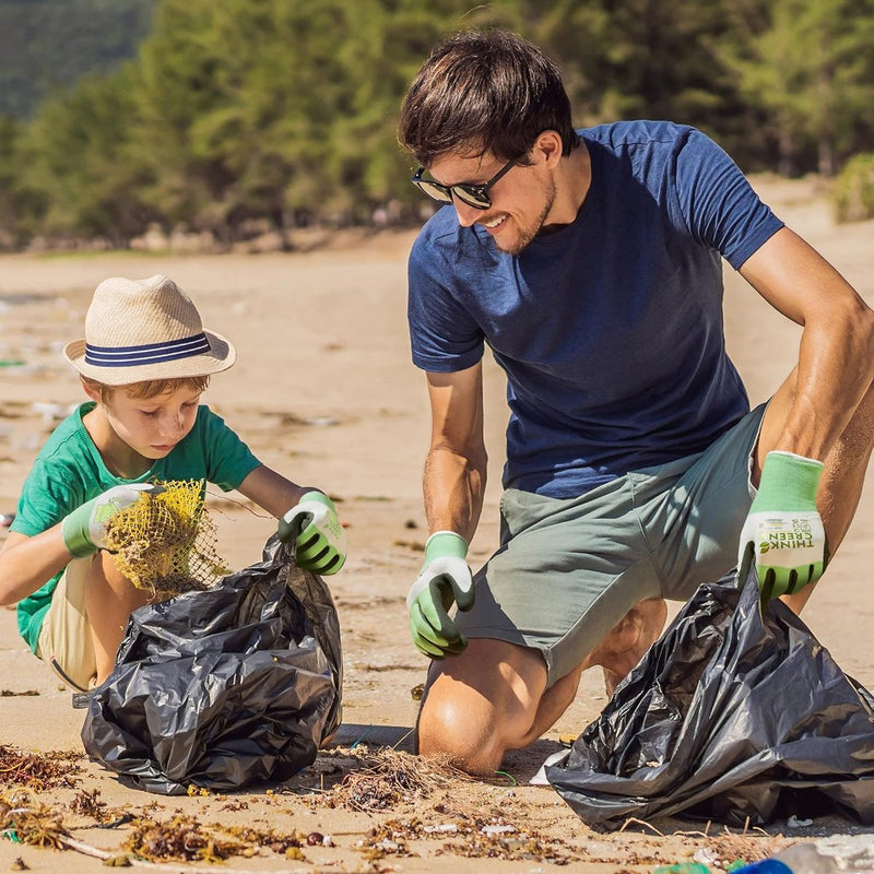 2 paar tuinhandschoenen voor kinderen van 2-4 jaar, kinderwerkhandschoenen van gerecycled polyester, met rubberen coating (2 paar XXS)