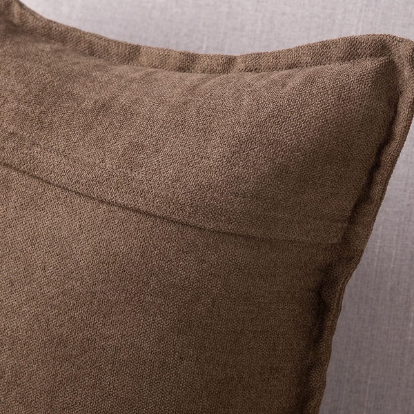 Set van 2 sierkussenovertrekken zachte decoratieve kussenhoes voor bank, slaapkamer kussenhoes bruin 40x40 cm vierkant