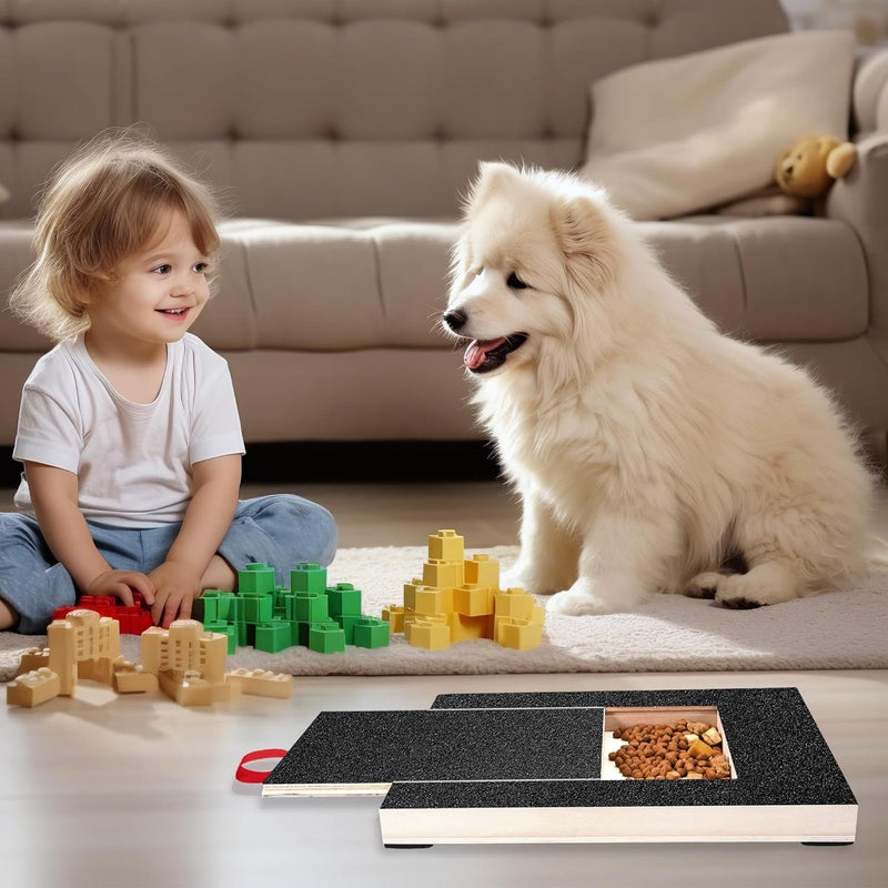 Krabplank voor honden, krabplank voor hondennagels met geïntegreerde traktatiedoos Schuurpapier Multifunctioneel stressvrij krabkussen voor honden voor nagelverzorging van huisdieren Schuren