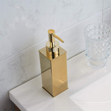 Staande zeepdispenser Vierkante lotionzeepdispensers, gouden shampoodispenser voor douche, badkamer, keuken