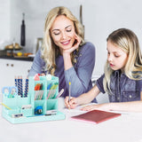 Pennenhouder, organizer, pennenhouder, bureau, kinderbureau-organizer, multifunctionele pennenhouder voor jongens en meisjes, bureau-organizer, kantoor en school, groen