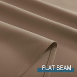 Set van 2 outdoorgordijnen, zonwering & inkijkbescherming, balkongordijn, outdoorgordijn, waterdicht, gordijn met inslagringen, paviljoen en terras, H 243 x B 132 cm, cappuccino