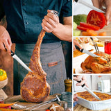 Steakmessen, set van 12 stuks, gekarteld steakbestek, roestvrij staal, steakbestek messen voor thuis, restaurant, hotel, roestvrij en vaatwasmachinebestendig