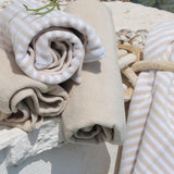 Extra zachte handdoek 100% biologisch katoen | 1 x handdoek 50x100 cm | zand