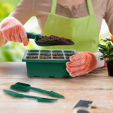 Pakket van 8 binnenkas kweekbox, zaadstartbak 96 cellen, mini broeikasvoortplantingsset, zaailingstartbakken, mini kweekbak voor zaailingplant (groen)