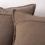 Set van 2 sierkussenovertrekken zachte decoratieve kussenhoes voor bank, slaapkamer kussenhoes bruin 40x40 cm vierkant