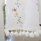 Vitrage Voile bistrogordijn landhuis keuken transparant kort modern korte gordijnen kort gordijn keukengordijn (140 x 80 cm)