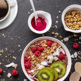 5 x ontbijtgranenschalen - kunststof snackkom - herbruikbare container vaatwasmachinebestendig - slakommen voor de tuin - onbreekbare kommen [selectie varieert] (5 stuks - ontbijtgranenkom - kleurrijk)