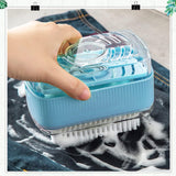 Schuimreinigingsrol, zelfledigende zeepdispenser, zeephouder, creatief, multifunctioneel, met rol en borstel, zeepschuim, zeepbellenstarter, waterdichte zeepdispenser