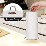 Keukenrolhouder staand, , keukenrolhouder voor standaard en grote rollen, voor keuken- en eettafelwerkblad (zilver)