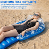 Luchtmatras, zwembad voor volwassenen, waterhangmat met net, opblaasbaar luchtmatras, zwembad, fauteuil, zwembadspeelgoed, zwemstoel, zwembadhangmat