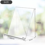 5 stuks acryl boekensteun, boekenstandaard, brochurestandaard, boekenstandaard, acrylstandaard, 13 x 11,5 x 10 cm, transparant, goederendrager, schuine standaard, brochurehouder