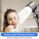 Multifunctionele hogedrukdouchekop, drukverhogende handdouche douchekop met schakelaar, hogedrukdouchekop met filter en verstelbare douchekop met 3 straalsoorten, waterslot-douchekop met één knop