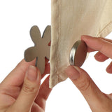 tafelkleedgewicht - tafelkleedgewicht van roestvrij staal - magnetische tafelkleedklem, Set 1 - bloem