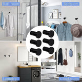 Kapstokken, zwart, 6 stuks enkele kapstokken, handdoekhaken, wandkapstokken, wandhaken, robuust voor het vastschroeven aan kledingkast, keuken, badkamer, kinderkamer (zwart)