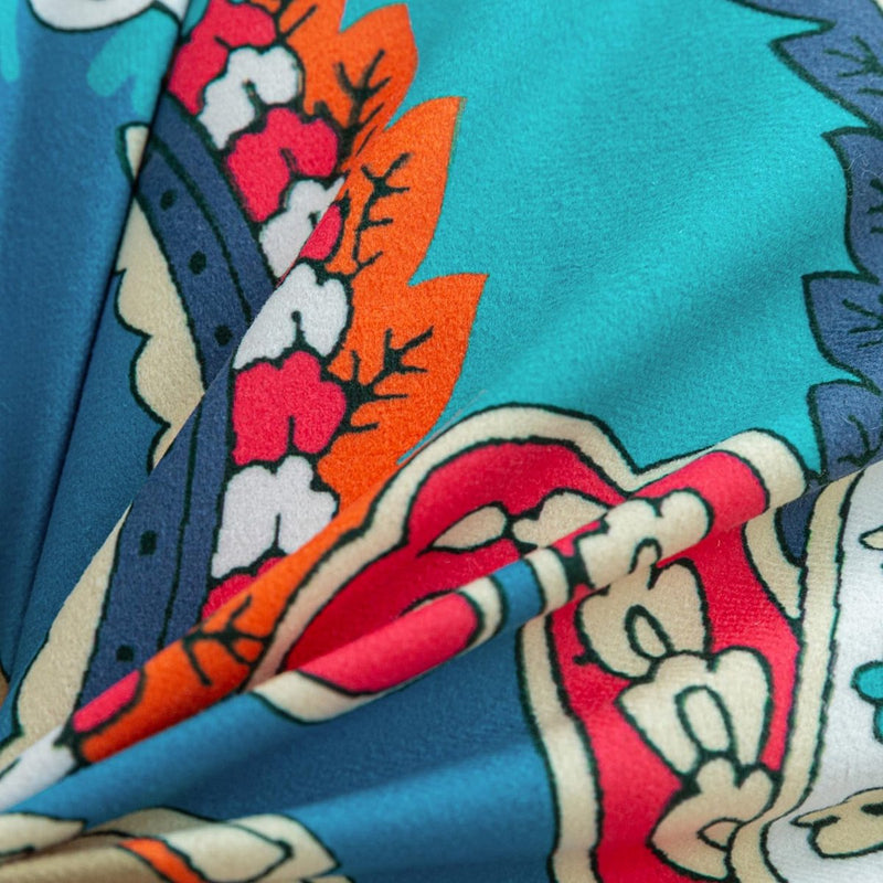 2-pack decoratieve kussensloop binnen buiten huisdecoratie woonkamer slaapbank (45x45cm, blauwe trompetbloemen)