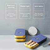 Eierhouder, eierbewaardoos, eierbox met lade, stapelbare eierhouder, automatische eierbox, multifunctionele eierbox voor koelkast, keuken