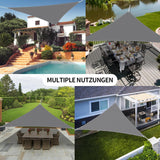 Zonnezeil, driehoekig, 3 x 4 x 5 m, zonnezeil inclusief bevestigingskoorden, zonwering, ademend HDPE-zonnezeil, driehoekig, voor tuin, balkon, terras en camping