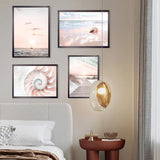 Premium posterset van 6 muurfoto's Woonkamer Moderne muurfoto's Strandposter Wanddecoratie Moderne posterset Strandmotief Muurfoto's voor woonkamer, studeerkamer, eetkamer