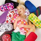 Rol relaxkussen Party, 5286, zwart bont 33x17