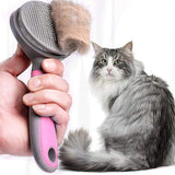 Premium Fachtborstel Dierenhaarkam DeShedding Tool Haarverwijderaar Professionele vachtverzorging voor hond & kattenbontborstel, roze