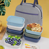 Kleine dozen met deksel, plastic, 8 stuks, 110 ml vershouddozen, herbruikbare dozen voor het invriezen, mini-vriesdozen bewaren van levensmiddelen, snackbox, broodtrommel, accessoires,