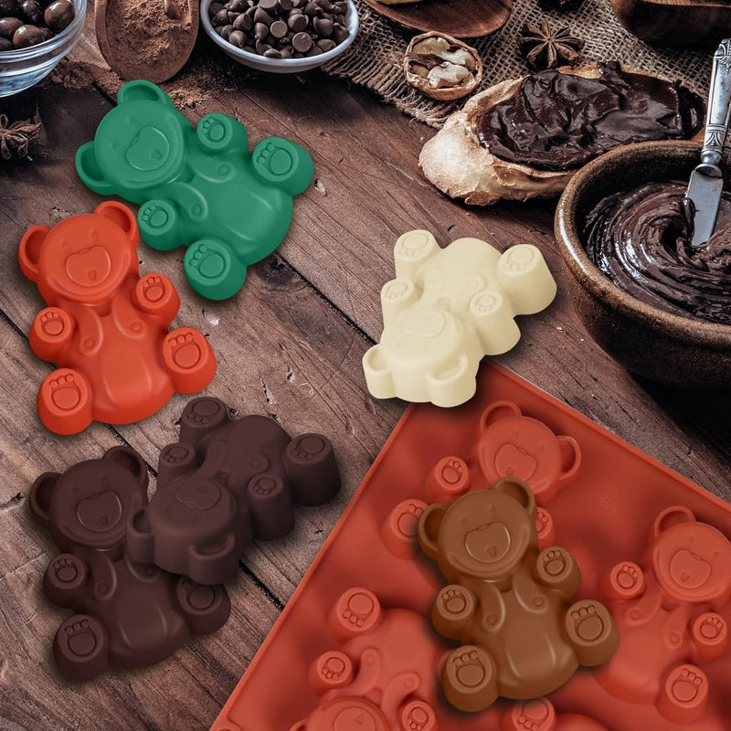 Premium siliconen bakvorm / muffinvorm voor muffins, cupcakes, cakes, pudding, ijsblokjes en gelei - broodbakvorm in beervorm voor indrukwekkende creaties, hoogwaardige siliconen cake