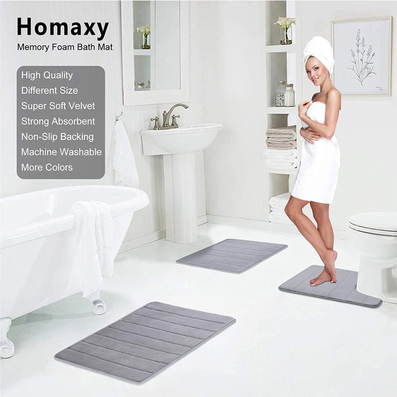 traagschuim antislip standaard badmatten zacht, waterabsorberend toilet badkamer tapijt wasbaar badmat, 50x60cm