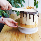 Bruidstaartserveerset, elegant taartmes en taartschep, perfecte taartsnijset voor bruiloft, feest en jubileum