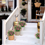 Kunstbloemen, 4 stuks Kunstbloemen Groen UV-bestendige planten Heesters Nepbloemen Binnen Buiten voor Huis Tuin Bruids Bruiloft Feestdecoratie (roze)