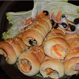 Cannoli-buisjes, 19-delige iriserende krulvorm van roestvrij staal schuimrollers crèmerollen schuimrollervormen met reinigingsborstel - taartspuitmondjes spiraalhoorn bakvorm bakken