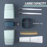 Toothbrush Case reisetui, 3 stuks, tandenborstelhouder, reisentandborstels, met 3 vierkante witte dubbelzijdige plakband, reisetui voor thuis, zakenreis, school., Meerkleurig, opbergdoos voor