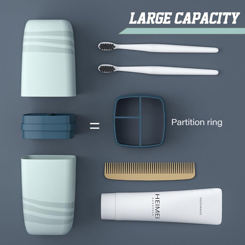 Toothbrush Case reisetui, 3 stuks, tandenborstelhouder, reisentandborstels, met 3 vierkante witte dubbelzijdige plakband, reisetui voor thuis, zakenreis, school., Meerkleurig, opbergdoos voor