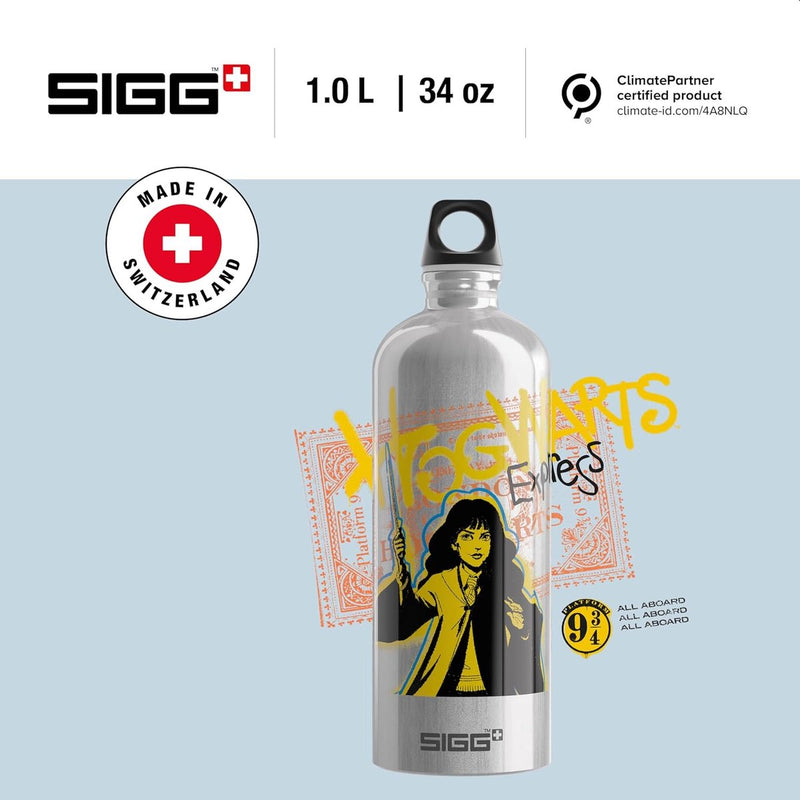 Aluminium drinkfles - Traveller Harry Potter - Klimaatneutraal gecertificeerd - Geschikt voor koolzuurhoudende dranken - Lekvrij - Veerlicht - BPA-vrij - 1 liter