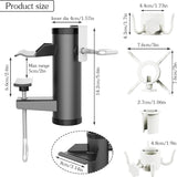 Parapluhouder balkonreling, parasolhouder balkonreling, parasolhouder balkon Kan worden gemonteerd op balkons, stoelen, stands, balustrades (zwart)