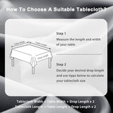 Lichtgrijs tafelkleed, vlekbescherming, wasbaar, tafellinnen, waterdicht tafelkleed voor eetkamer, tuin, feest, bruiloften of huishouden, 140 x 200 cm