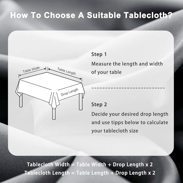 Lichtgrijs tafelkleed, vlekbescherming, wasbaar, tafellinnen, waterdicht tafelkleed voor eetkamer, tuin, feest, bruiloften of huishouden, 140 x 200 cm