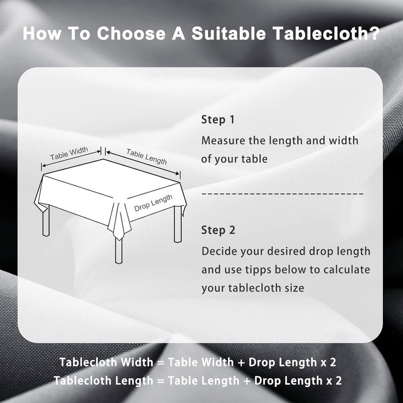 Lichtgrijs tafelkleed, vlekbescherming, wasbaar, tafellinnen, waterdicht tafelkleed voor eetkamer, tuin, feest, bruiloften of huishouden, 140 x 200 cm