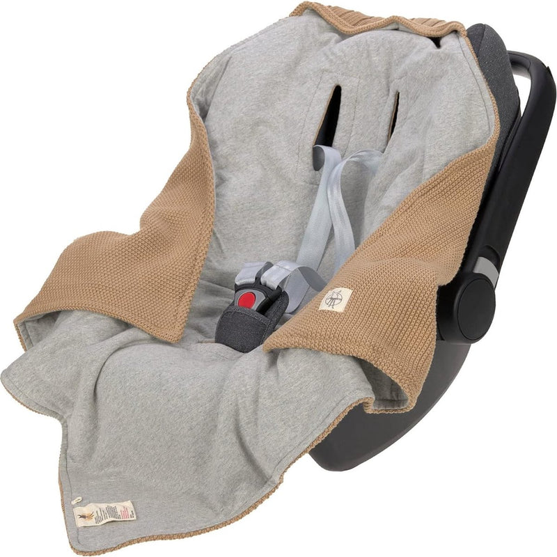 Baby gebreide deken voor autostoel autostoel deken omslagdeken babyschaal 100% biologisch katoen