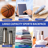 Gymtas met trekkoord, sportrugzakken, verstelbaar, voor dames en heren, grote sporttas met bodemvak, netvakken, water, trekkoord, waterdicht, uniseks, voor zwemmen en reizen