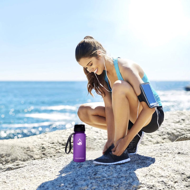 Drinkfles, tijdens sport-, outdoor- en fitnessactiviteiten, ook voor kinderen, waterfles, lekvrij en BPA-vrij, fles geschikt voor koolzuur, inhoud maximaal 1000 ml (1 l)